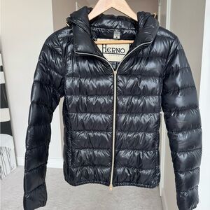 Herno Black Puffer Jacket